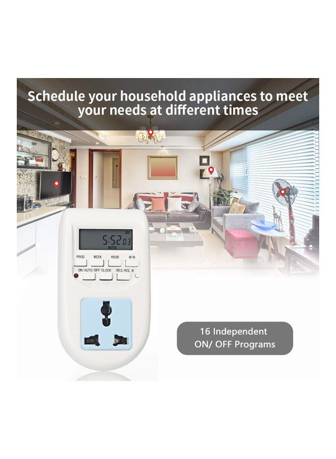 NIBEMINENT Plug In Switch Timer White  - Image 5