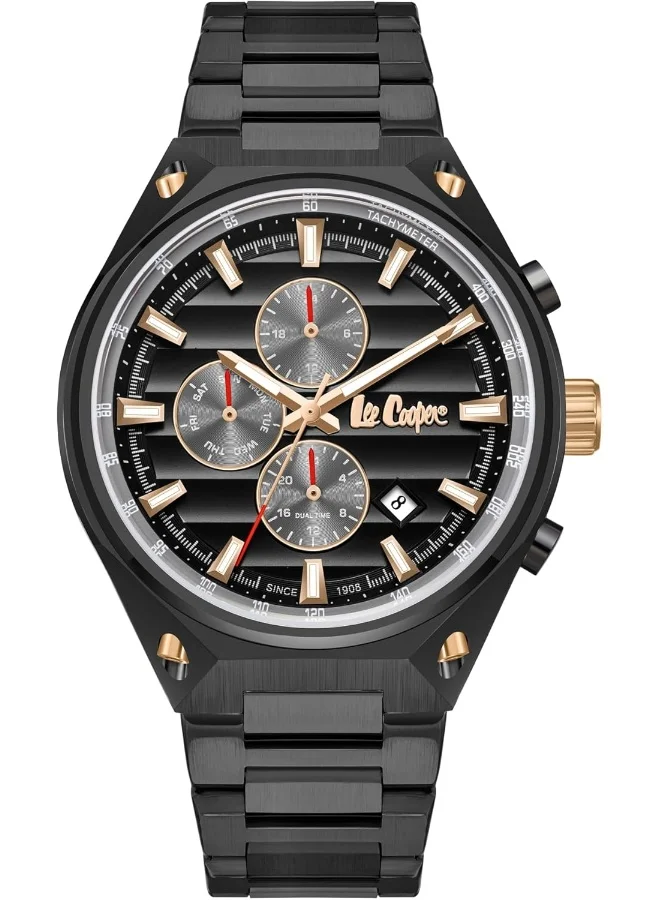 Lee Cooper Lee Cooper Men's Watch, Multi Function Display and Metal Strap - LC08026.060, Grey