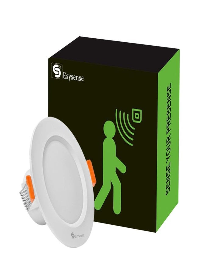 ESYSENSE Motion Sensor Downlight| Auto On/Off Sensor Light | 7W| Microwave Motion Detector Light| Detection Range Up to 9m| 3000K Colour Temperature | ESY-L07CL - Image 1