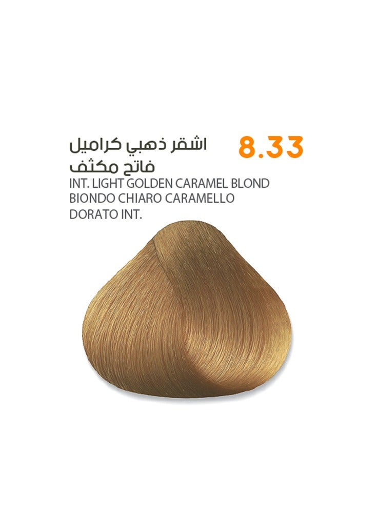 SAVOO Hair Color Cream 8.33 Intense Light Golden Caramel Blond - Herbal Extract & Oil Plex 100ml - Image 1