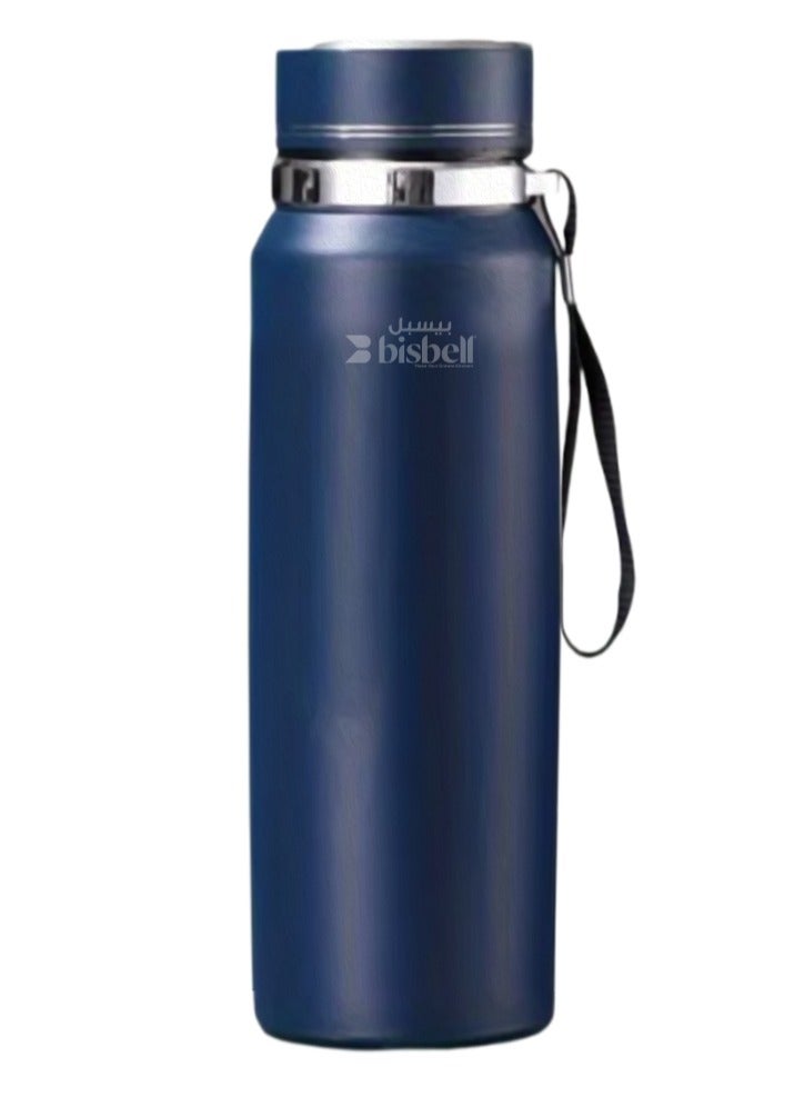 Bisbell Stainless Steel Insulated Water Bottle, Portable Design for Outdoor Sports, Blue, BB2642  - Image 1