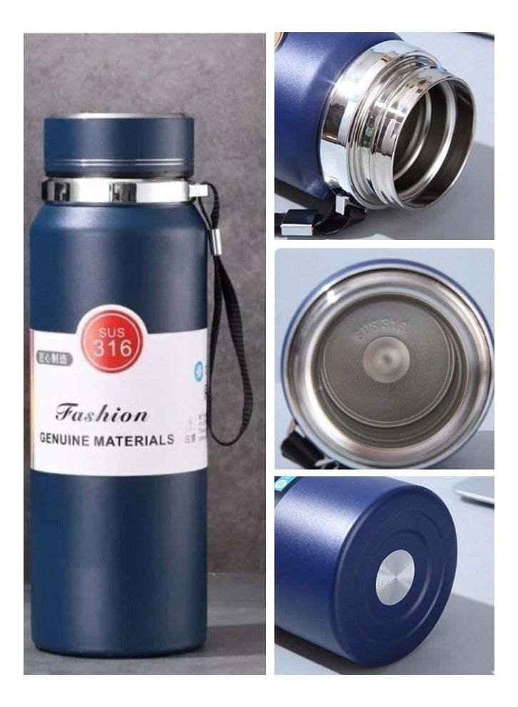 Bisbell Stainless Steel Insulated Water Bottle, Portable Design for Outdoor Sports, Blue, BB2642  - Image 5