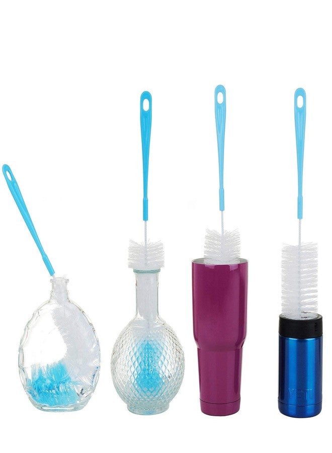 DECOFOLD Plastic Multipurpose Kitchen Long Bottle Cleaning Brush (Multicolor, Set of 2) - Image 5
