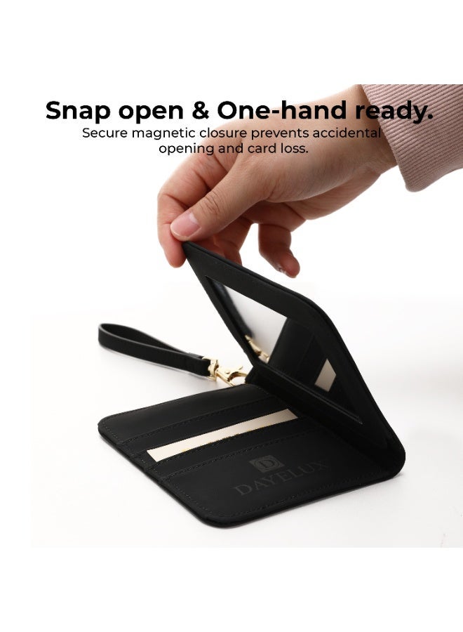 DAYELUX Women’s Wallet with Built-in Mirror for Quick Touch-Ups – Elegant Design with RFID Protection & Magnetic Closure | Dayelux - Image 2