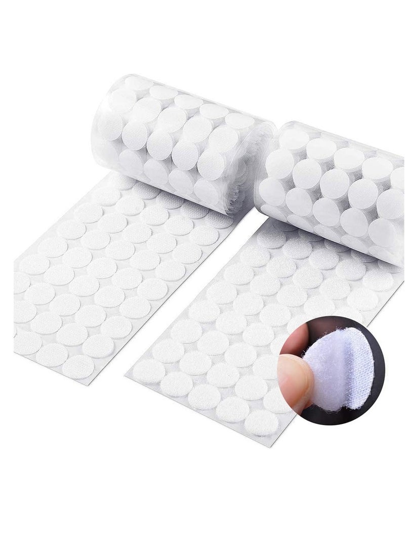 Excefore Self Adhesive Dots Tapes Sticky Back Coins Dots with Hook and Loop Velcro Round Pads 30mm Diameter Strong Waterproof Round Dot Dots with Adhesive for Home Office School 300Pcs (150 Pairs) - Image 1