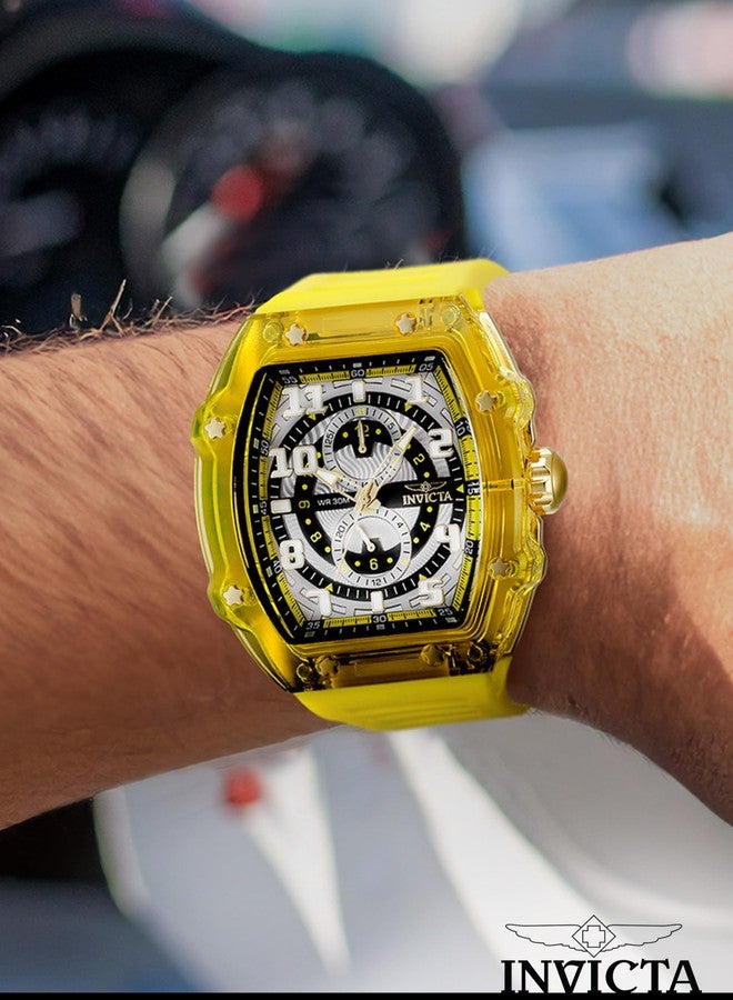 Invicta Racing Men 48.5mm Plastic Gold + Yellow Grey+Yellow dial VH61 Quartz - Image 2