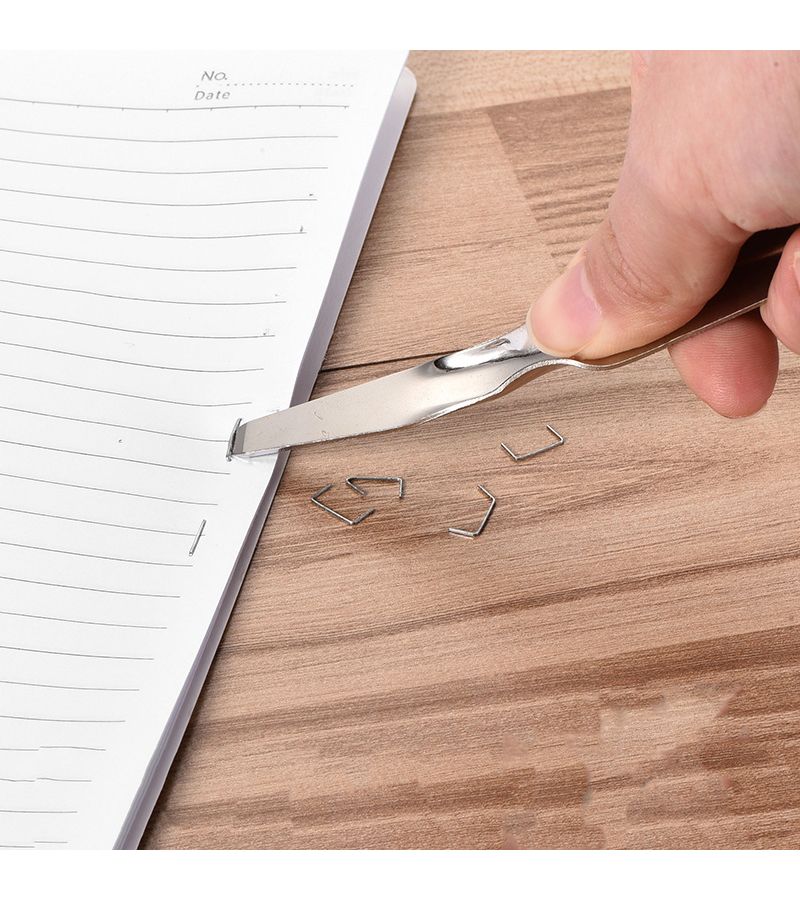 1pc Multifunctional Stapler Remover Tool No Tear Push Style Staple Puller For Office Home - Image 1