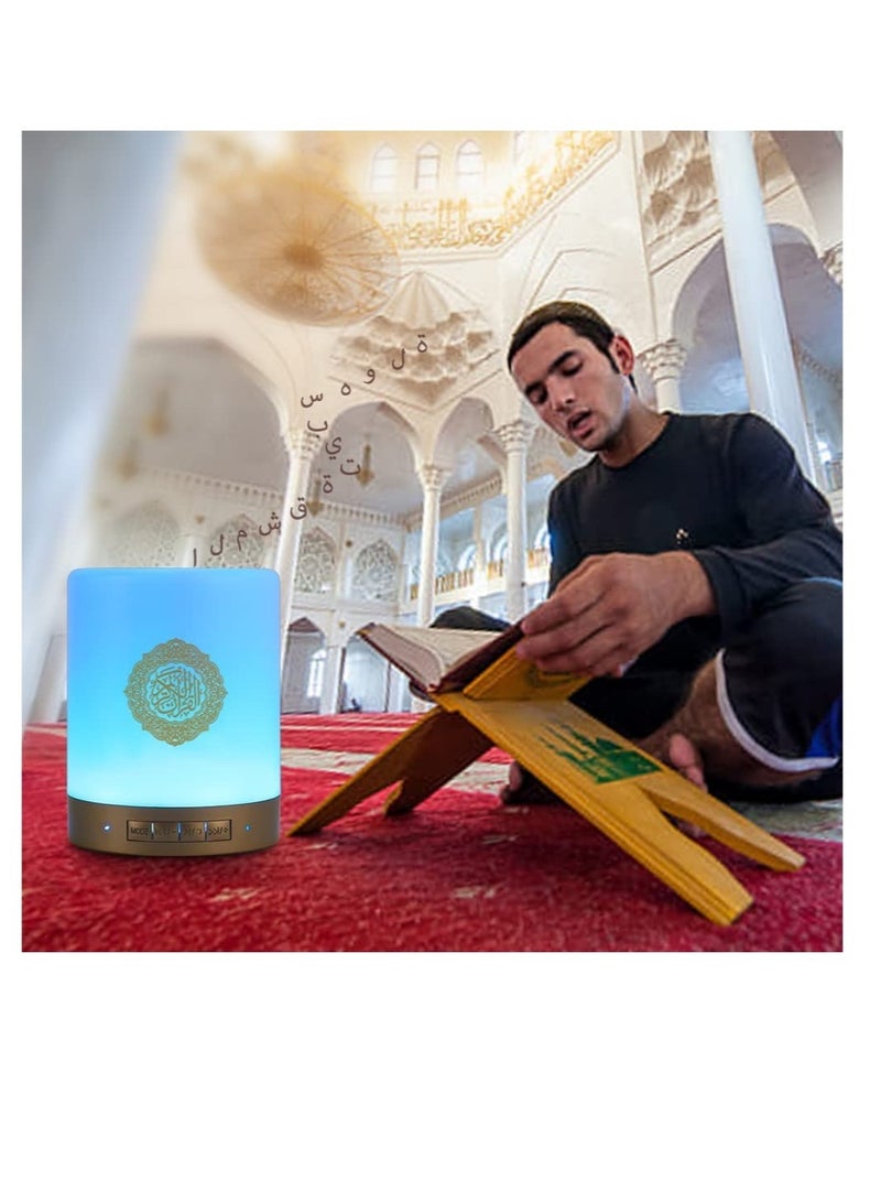 ELTRAZONE SQ-112 Quran Speaker Touch Lamp, 4 in 1 Bluetooth Speaker with 7 Colors LED Light, Quran Recitations and Song, FM Broadcast, Remote & Touch Control Quran Speaker Lamp - Image 3