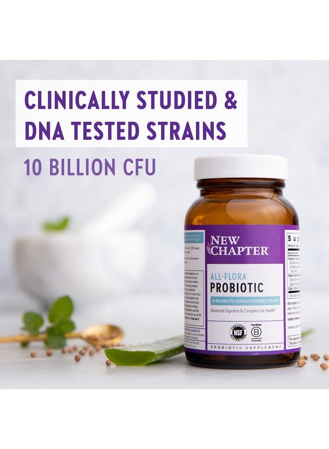 New Chapter Probiotic Allflora 60 Ct (2 Month Supply) For Advanced  Immune Support With Prebiotics + Postbiotics For Women And Men + Saccharomyces Boulardii + 100% Vegan +  Nongmo + Shelf Stable - Image 4