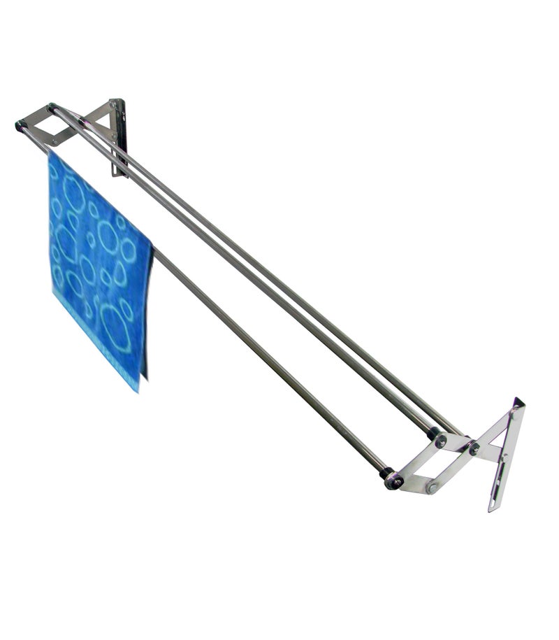 Rainbow Drywell Minimiser 3 Pipes 1.5 Feet Stainless Steel Wall Cloth Dryer/Clothes Hanger/Rust Proof Drying Rack Wall Mountable (1.5 Feet) - Image 1
