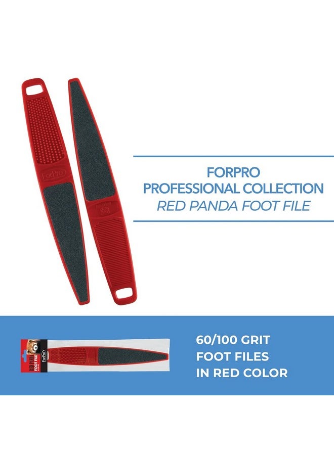 ForPro Professional Collection ForPro Professional Collection Red Panda Foot File, 60/100 Grit, Double-Sided Pedicure File for Feet and Heels, 10.5” L  - Image 3