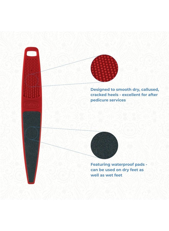 ForPro Professional Collection ForPro Professional Collection Red Panda Foot File, 60/100 Grit, Double-Sided Pedicure File for Feet and Heels, 10.5” L  - Image 4