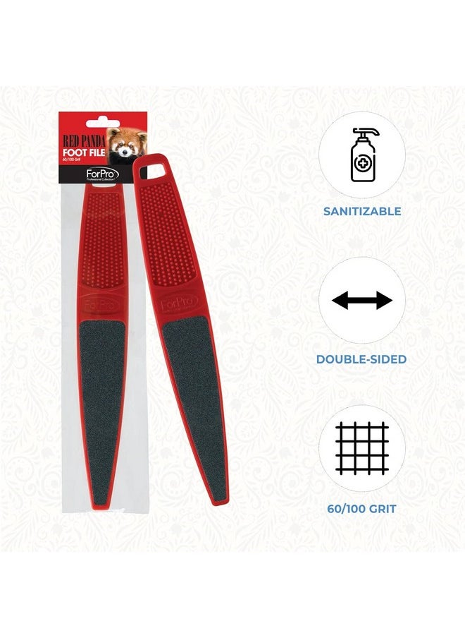 ForPro Professional Collection ForPro Professional Collection Red Panda Foot File, 60/100 Grit, Double-Sided Pedicure File for Feet and Heels, 10.5” L  - Image 5