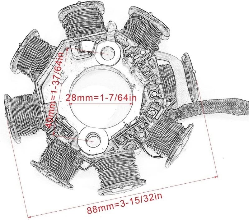 DEMULAX Motorcycle Generator Stator Coil for ANF125 - Image 2