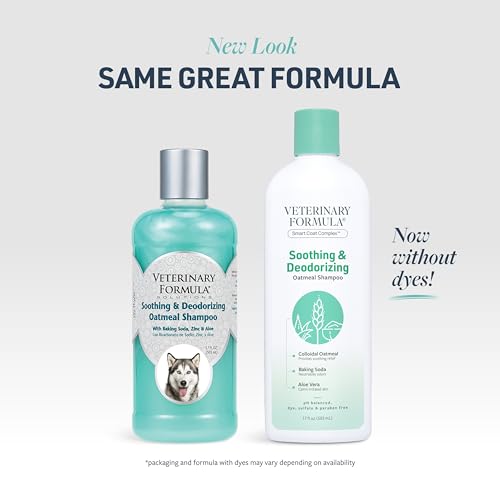 Veterinary Formula Smart Coat Complex Soothing and Deodorizing Oatmeal Shampoo for Dogs 17 Fl oz Baking Soda Eliminates Odors Aloe Vera Oatmeal Cleanse and Hydrate Skin LongLasting Fragrance - Image 3