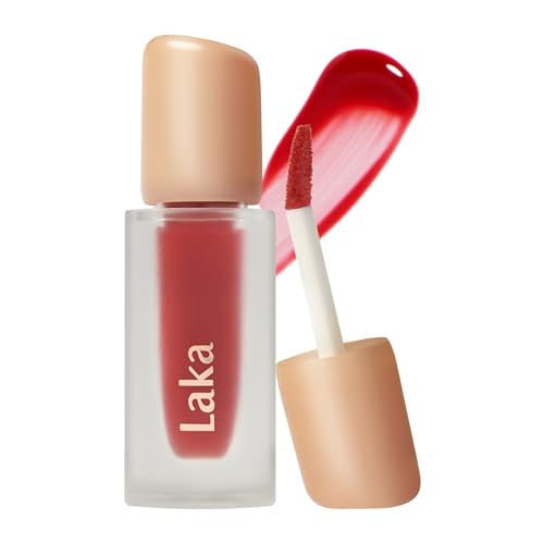 Laka Fruity Glam Tint 45g015oz Glowing Lip Stain with Wide Color Spectrum Hydrating Lightweight Texture Buildable Color NonSticky Vegan KBeauty 116 Candid - Image 1