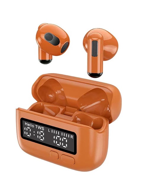 BPG - Portable Wireless Bluetooth Headset (Orange), LED Power & Time Display, and Stopwatch Function for Gym & Outdoor Sports