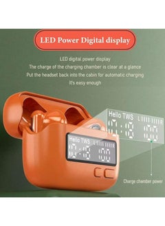General BPG - Portable Wireless Bluetooth Headset (Orange), LED Power & Time Display, and Stopwatch Function for Gym & Outdoor Sports  - Image 3