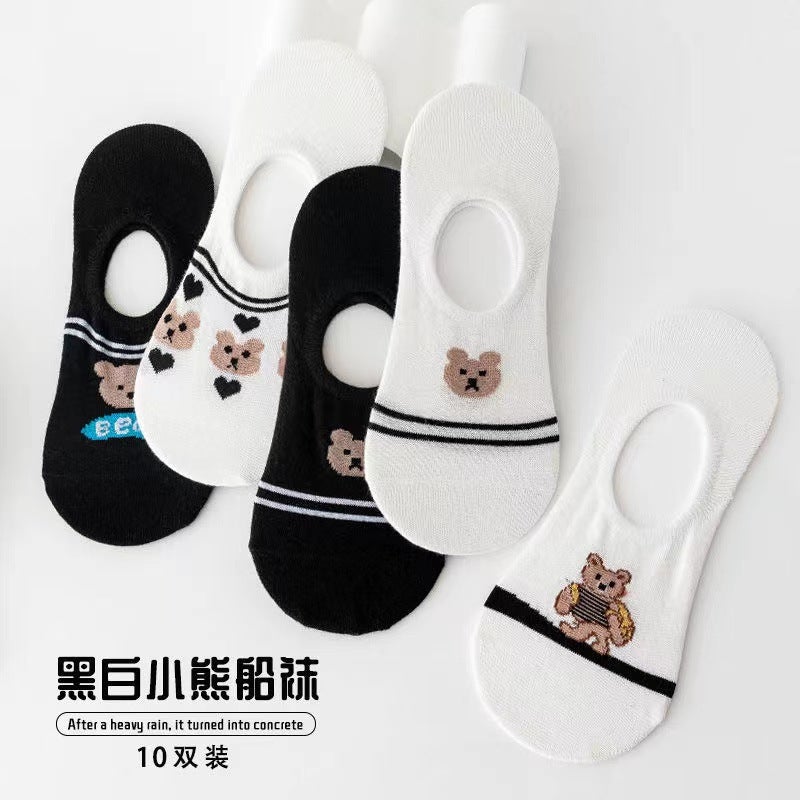 Socks Women Spring And Men'S Socks Boat Socks Women Summer Thin Women'S Invisible Socks Boat Socks Stall Socks - Image 1