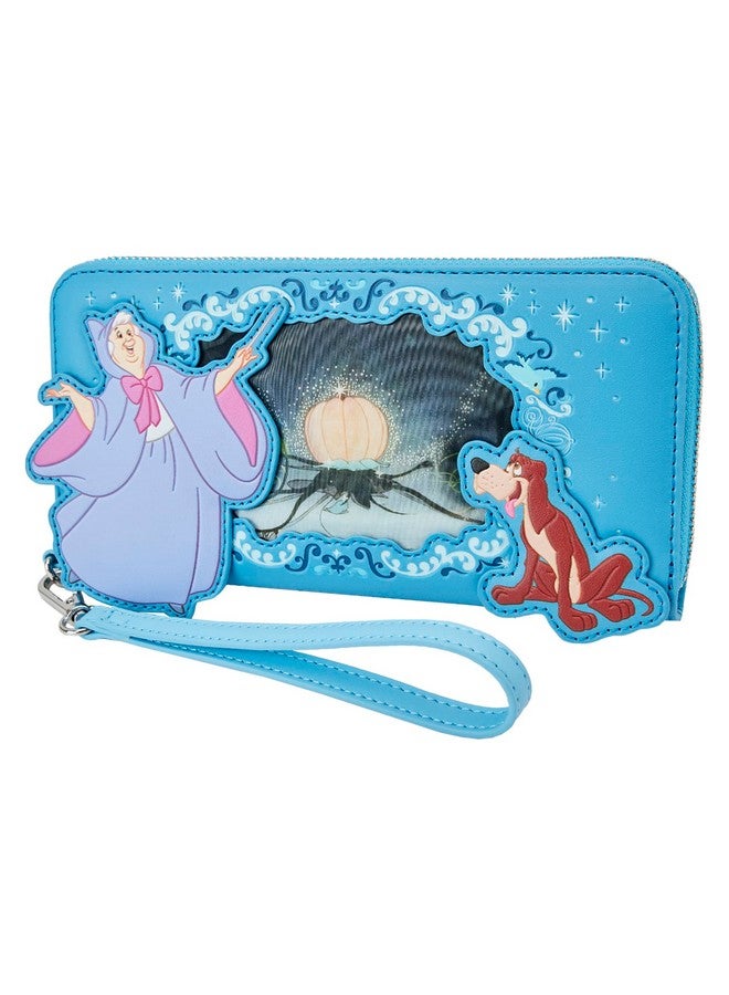 Loungefly Disney Cinderella Lenticular Princess Series Zip Around Wristlet Wallet - Image 2