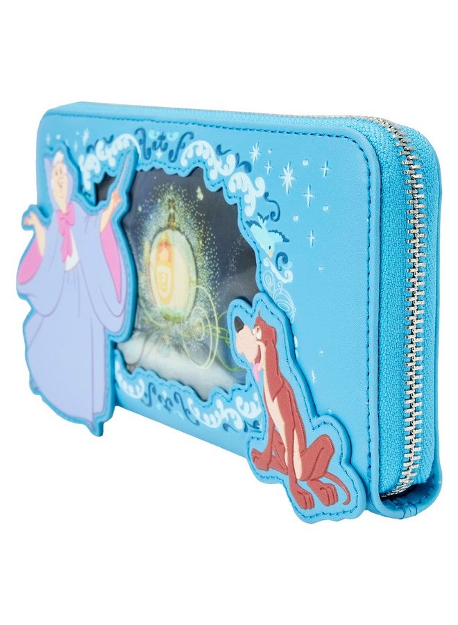 Loungefly Disney Cinderella Lenticular Princess Series Zip Around Wristlet Wallet - Image 3