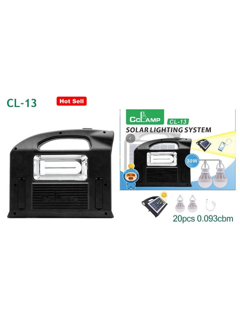 Solar Power System with a Flashlight, 2 Bulbs and a Mobile Charger Outlet, Suitable for Camping and Trips - Image 4