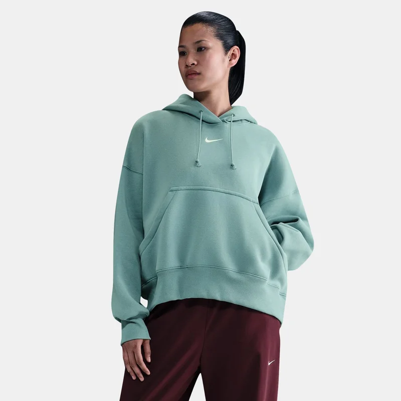 Nike Grey Women's Sportswear Phoenix Fleece Hoodie for Women | Best Price UAE