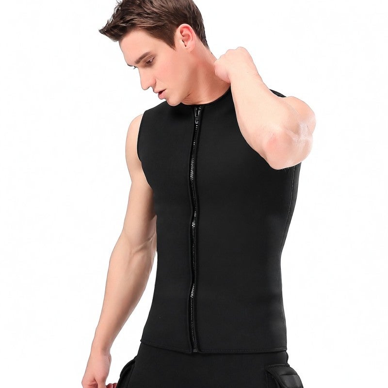 سلينكس سترة نيوبرين بسمك 3 مم مقاس 2XL، قماش نيوبرين فاخر، قمة واقية حرارية - خياطة دقيقة، سترة بلا أكمام حرارية للرياضات المائية والغوص والأنشطة تحت الماء. - Image 2