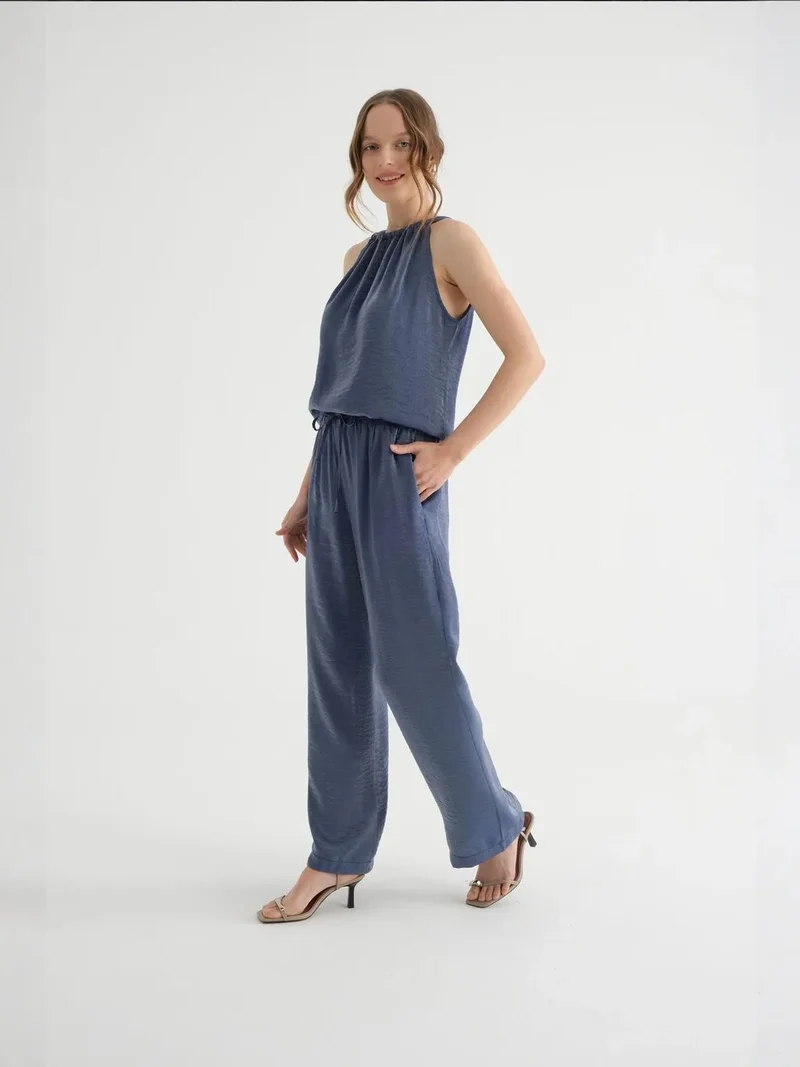 HICCUP Mid Rise Drawstring Relaxed Trousers