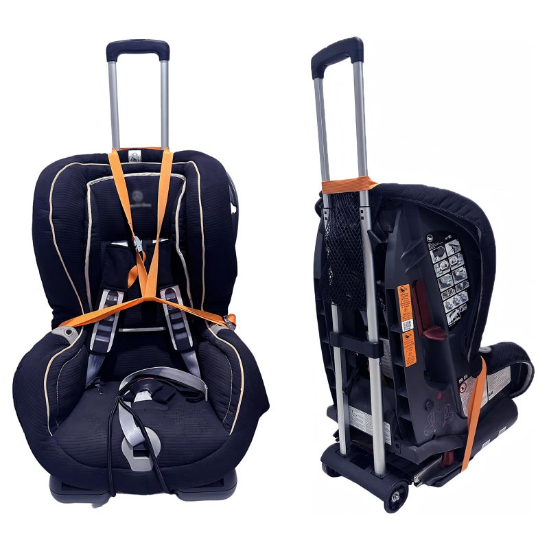 GUCHO Car Seat Travel Cart for Airport - Carseat Roller for Traveling. Extendable Base Plate, Foldable, storable, and stowable Under Your Airplane seat or Over Head Compartment. - Image 5