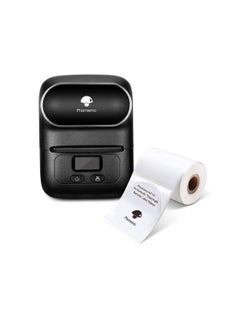 Phomemo M110 Portable Thermal Label Printer Bluetooth Connection Apply For Labeling Shipping Office Cable Retail Barcode And More Black