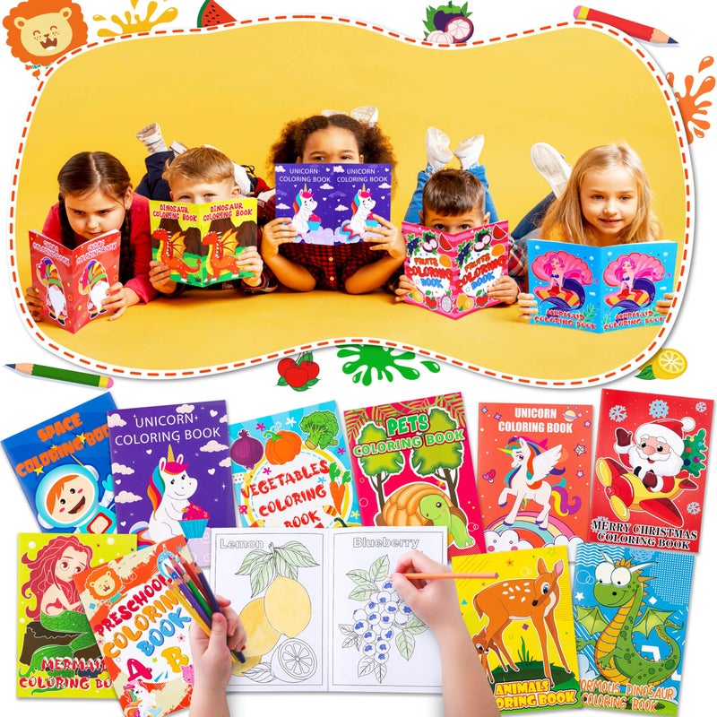 Geefuun 28PCS Mini Coloring Books for Kids Party Favors: Ages 2-4 4-8 - Birthday Gifts Small Goodie Bags Stuffer Fillers Bulk School Classroom Activity(Not Duplicate) - Image 2