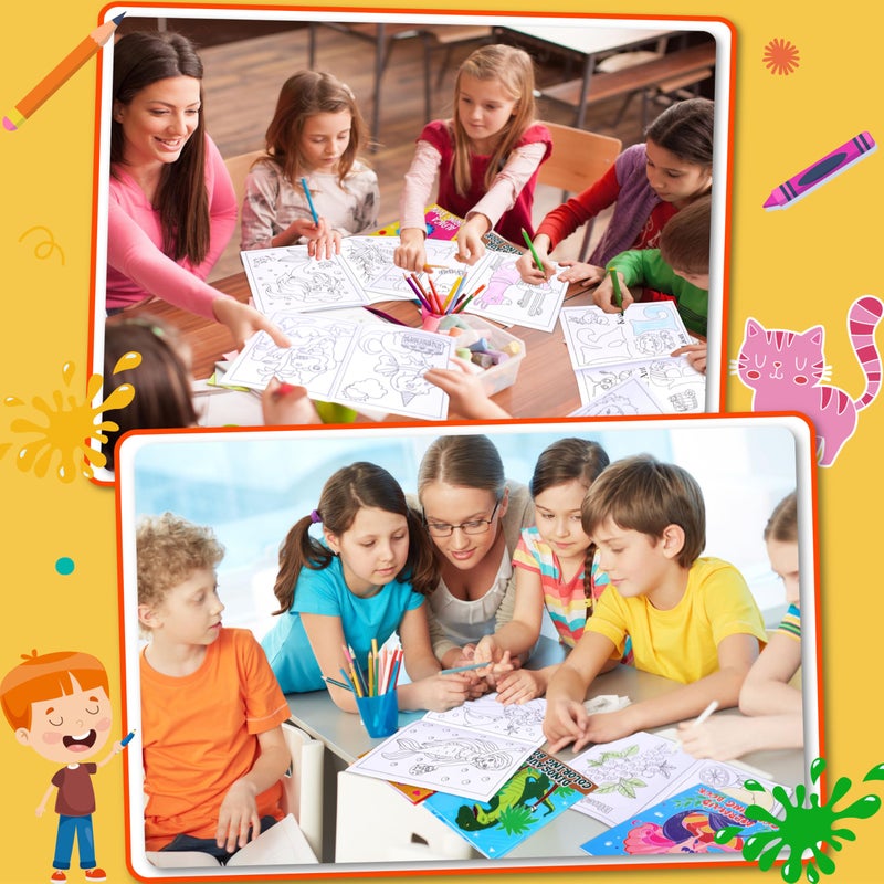 Geefuun 28PCS Mini Coloring Books for Kids Party Favors: Ages 2-4 4-8 - Birthday Gifts Small Goodie Bags Stuffer Fillers Bulk School Classroom Activity(Not Duplicate) - Image 3