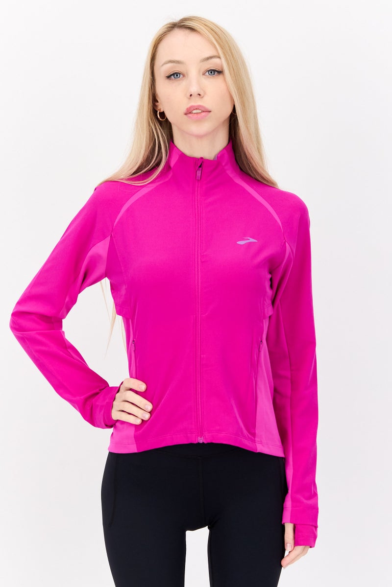 Brooks Women Sportswear Fit Brand Logo Jacket, Purple - Image 1