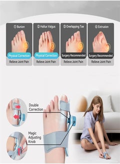 Techlove TECHLOVE Bunion Corrector for Women & Men, Adjustable Knob Double Correction Separator for Big Toe Relief Bunion Splints Hammer Toe Straightener with Pad Comfortable Effective, 1PCS  - Image 2