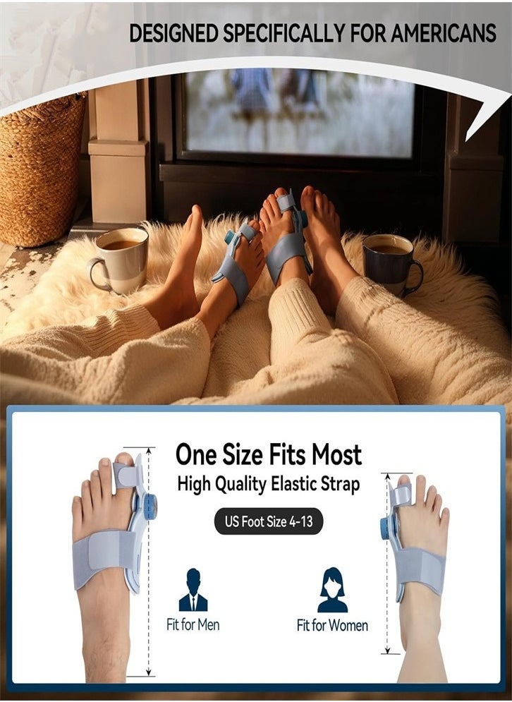 Techlove TECHLOVE Bunion Corrector for Women & Men, Adjustable Knob Double Correction Separator for Big Toe Relief Bunion Splints Hammer Toe Straightener with Pad Comfortable Effective, 1PCS  - Image 5