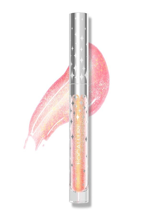FOCALLURE Glitter Liquid Lipstick,Hydrating,Moisturizing Lip Gloss for Women,Sparkly Shimmer Lip Makeup,Long Lasting,Lightweight Formula for Lip Color and Shine,Unbirthday Party - Image 1