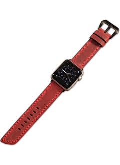 Vagave Apple Watch Compatible Crazy Leather Band with Oval End 42 44 45 mm  - Image 1