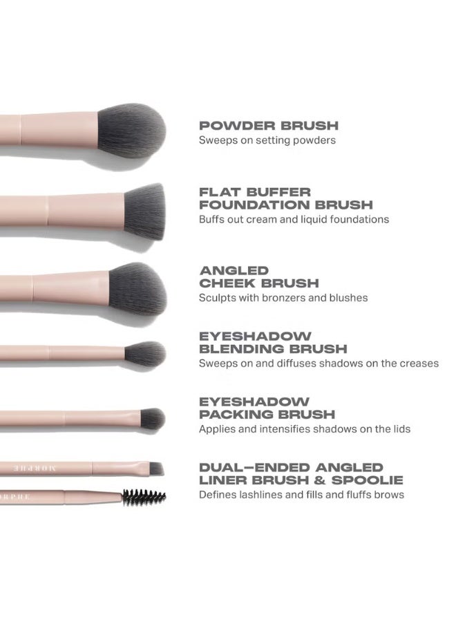 Morphe Shaping Essentials Bamboo and Charcoal Infused Travel Brush Set - Image 4