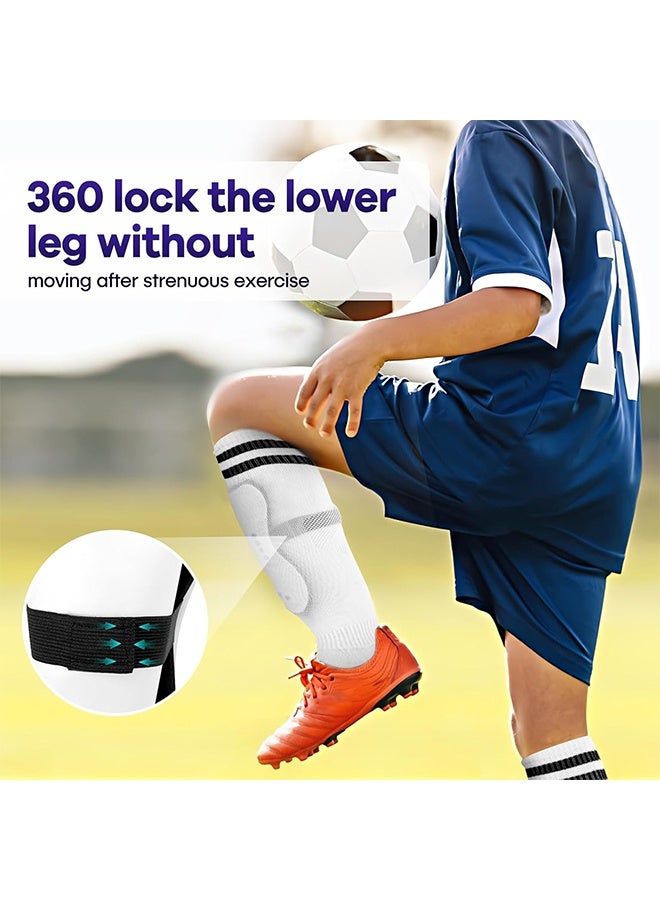 Sports 3-Piece Soccer Assortment Set, 1 Pair Men's Anti Slip Soccer Socks, 1 Pair Shin Sleeves with Pads, Football Socks with Shin Guard - Image 5