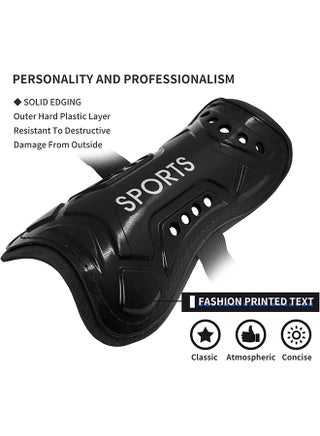 3-Piece Soccer Assortment Set, 1 Pair Men's Anti Slip Soccer Socks, 1 Pair Shin Sleeves with Pads, Football Socks with Shin Guard - view 2
