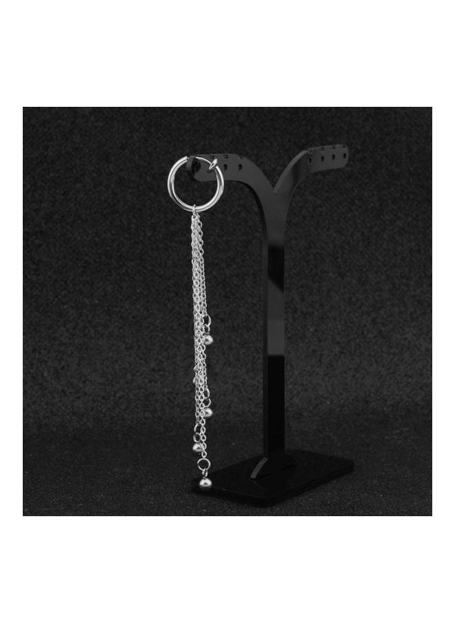 NIBEMINENT - Unisex Bead Tassel Dangle Ear Stud Clip Earring - Image 1