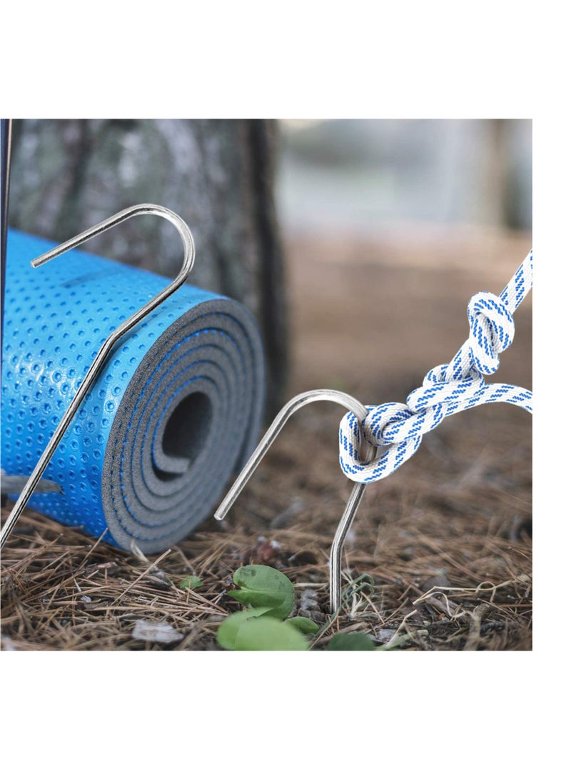 SOLARAE Tent Pegs, Metal Tent Hooks, Steel Camping Tent Nail Pegs, Stakes Heavy Duty Lightweight Long Tent Pegs for Hard Ground for Camping Hiking Traveling Beach and Outdoor 10Pcs - Image 5