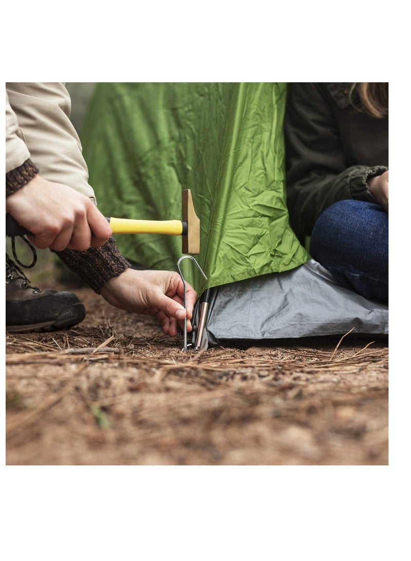 SOLARAE Tent Pegs, Metal Tent Hooks, Steel Camping Tent Nail Pegs, Stakes Heavy Duty Lightweight Long Tent Pegs for Hard Ground for Camping Hiking Traveling Beach and Outdoor 10Pcs - Image 2