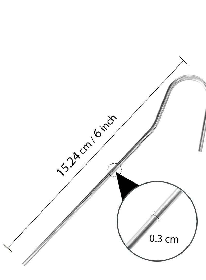SOLARAE Tent Pegs, Metal Tent Hooks, Steel Camping Tent Nail Pegs, Stakes Heavy Duty Lightweight Long Tent Pegs for Hard Ground for Camping Hiking Traveling Beach and Outdoor 10Pcs - Image 4