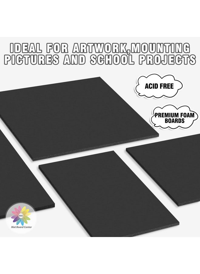 MBC MAT BOARD CENTER - Mat Board Center Acid Free Foam Boards 11 X 14 Inch Black Foam Core 10 Sheets - Image 1