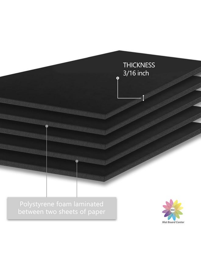 MBC MAT BOARD CENTER - Mat Board Center Acid Free Foam Boards 11 X 14 Inch Black Foam Core 10 Sheets - Image 1