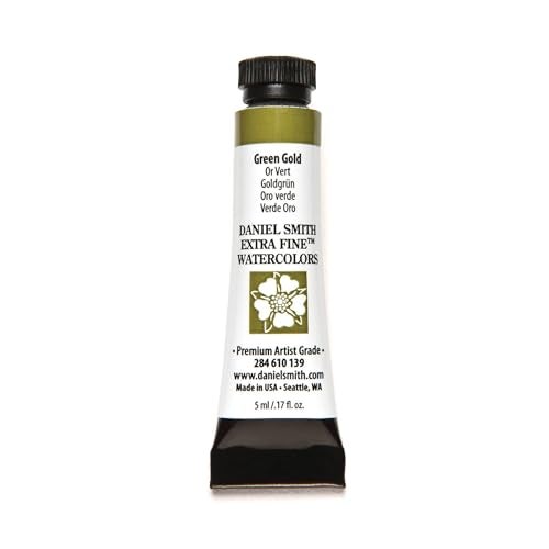 Daniel Smith Extra Fine Watercolor Paint, 5ml Tube, Green Gold, 284610139 - Image 1