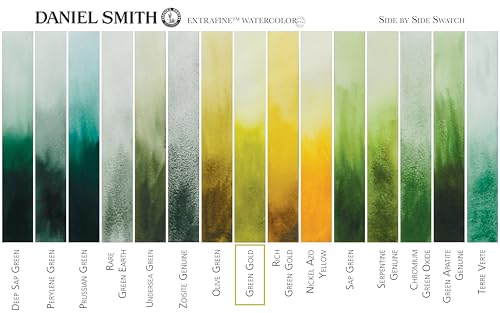 Daniel Smith Extra Fine Watercolor Paint, 5ml Tube, Green Gold, 284610139 - Image 4
