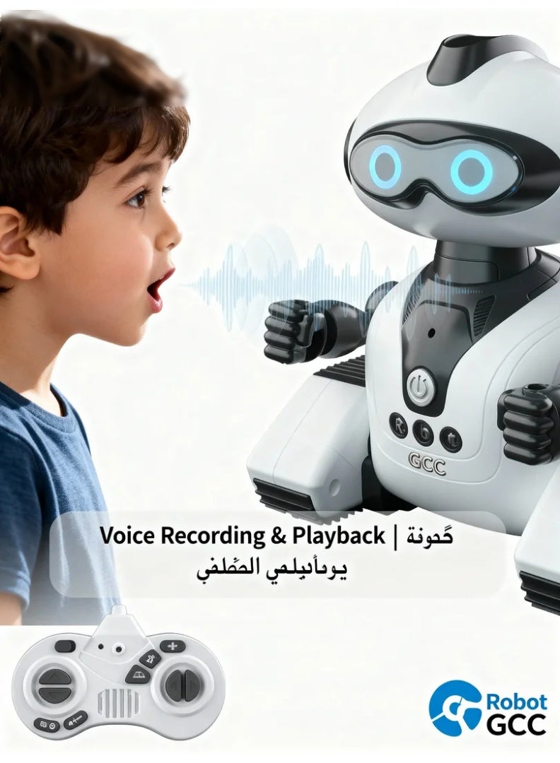 robotgcc Multi-Function 2.4G Smart Robot Toy | Rechargeable Remote Control | Gesture Interaction | Recording Feature | Bright LED Eyes | Suitable for All Ages Kids - Image 1